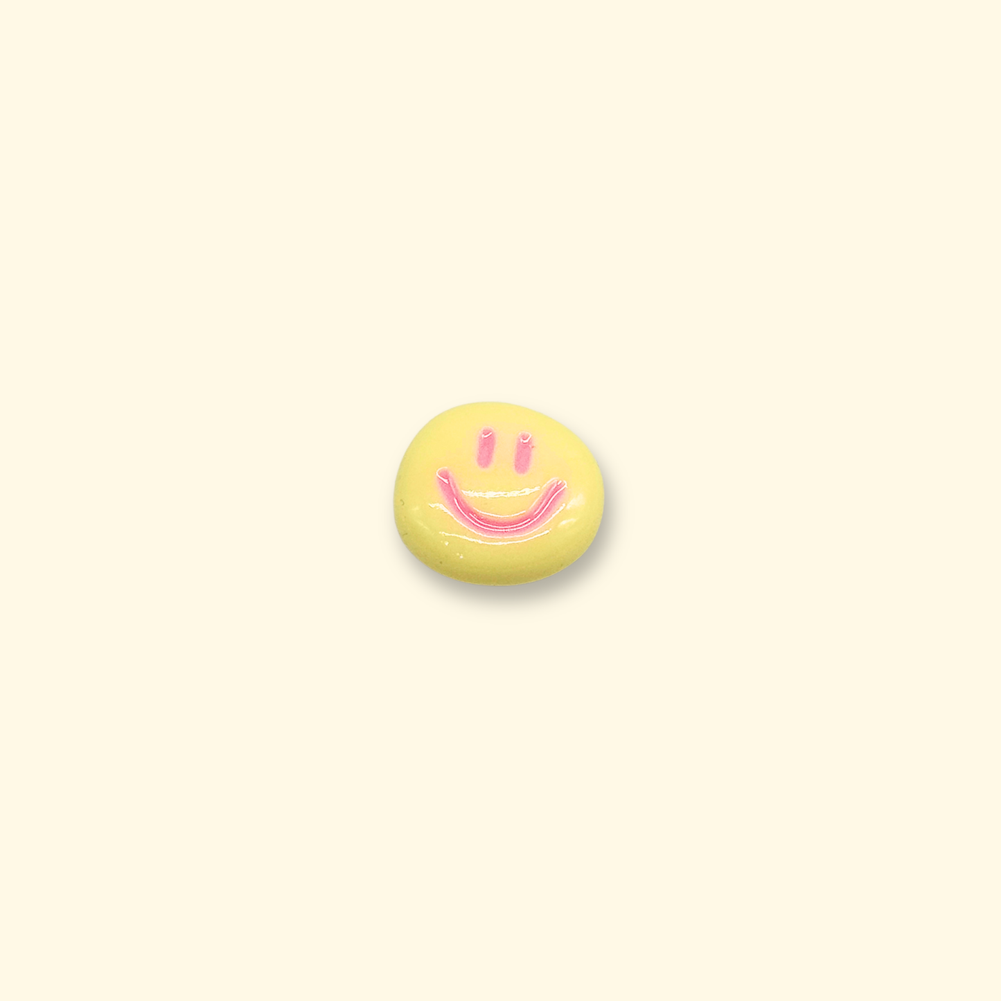 Happy smiley face charm for pet collars, perfect for adding joy to pet accessories