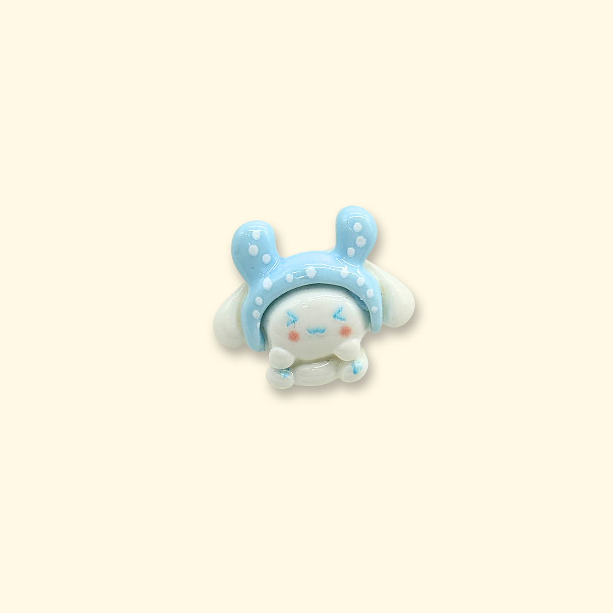 Bunny with blue space suit charm for dog collars, perfect for pet accessories