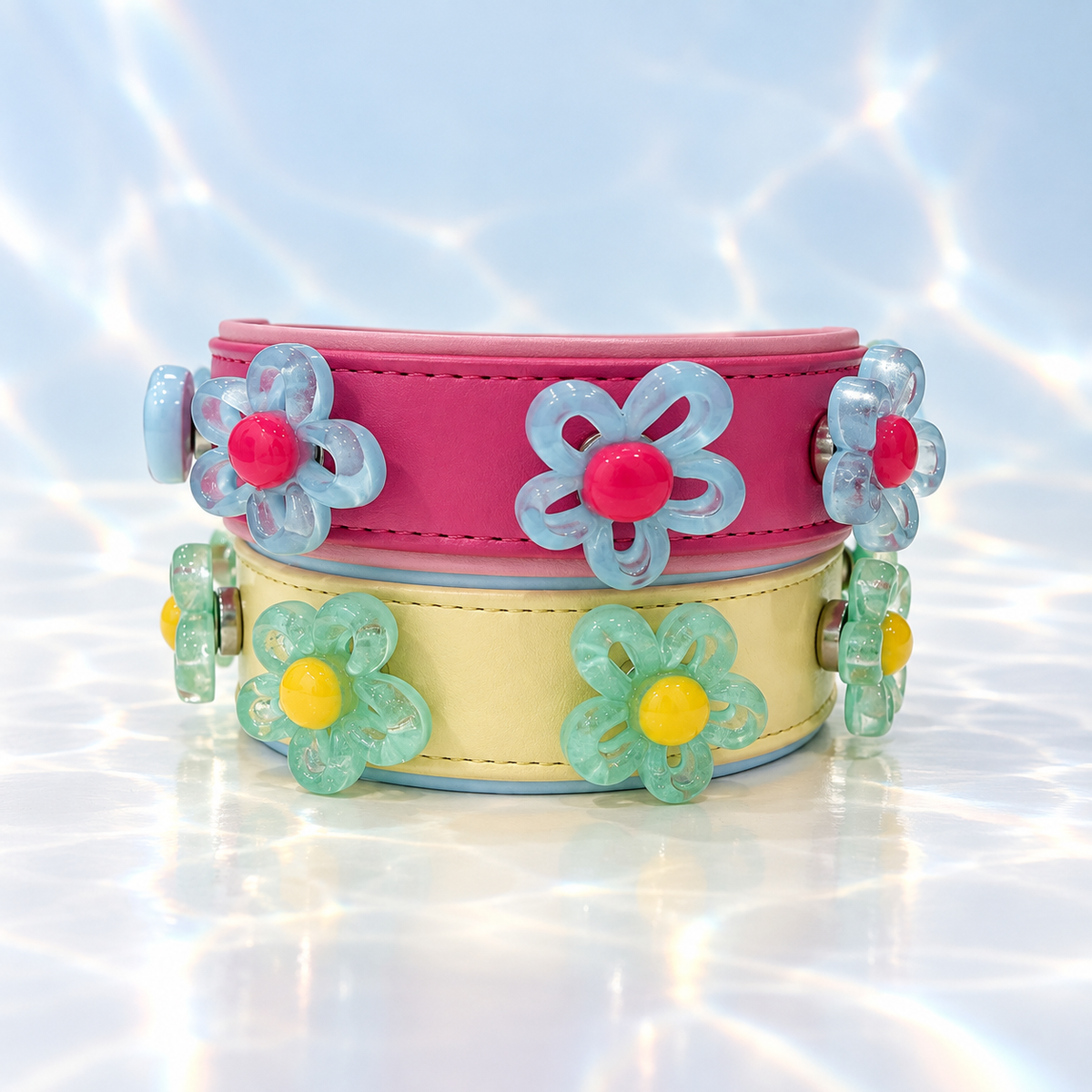 Jelly Flower Dog Collar Charms