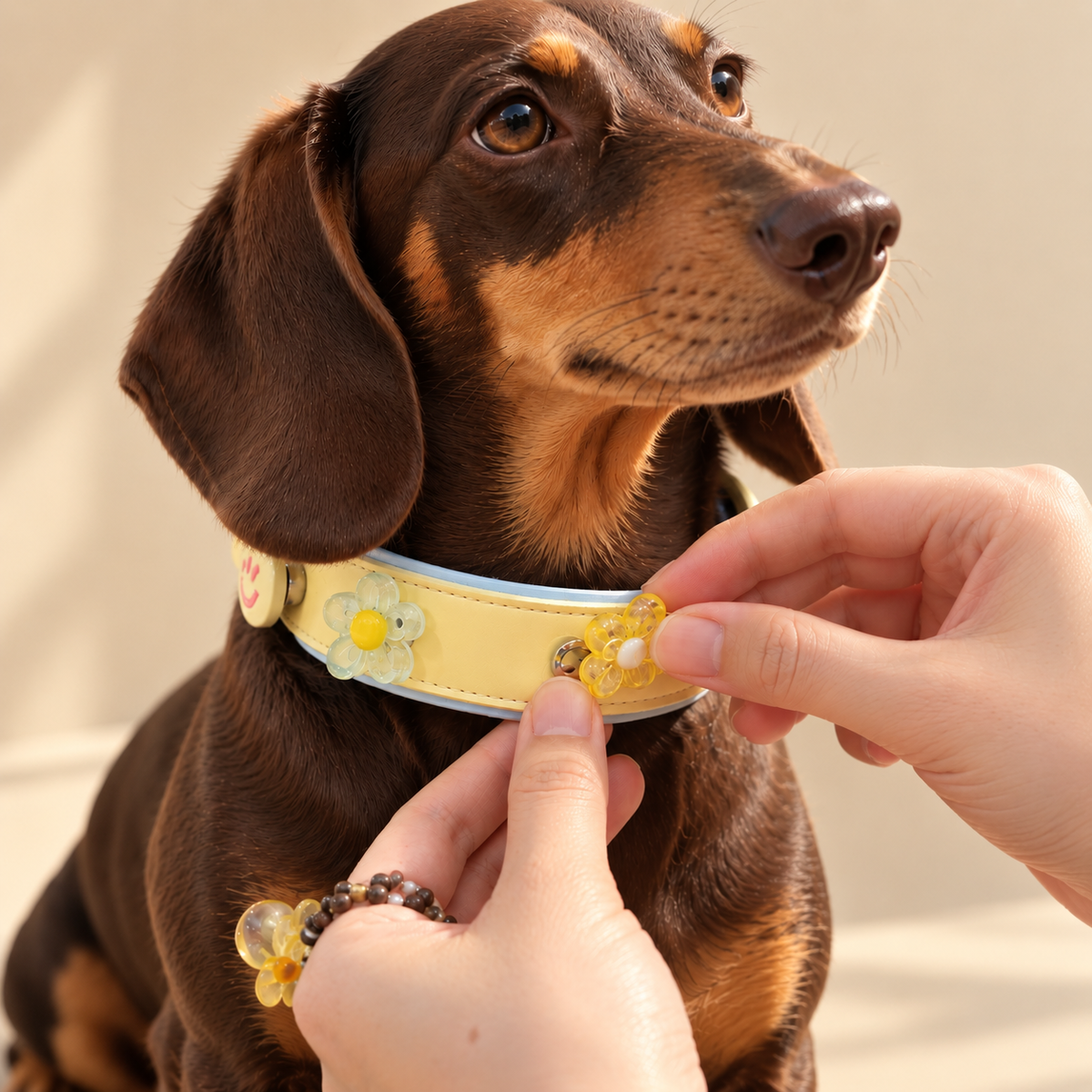 Pastel Smiley Dog Collar Charms