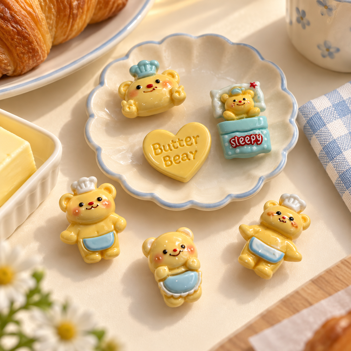 Yellow Bear Dog Collar Charms