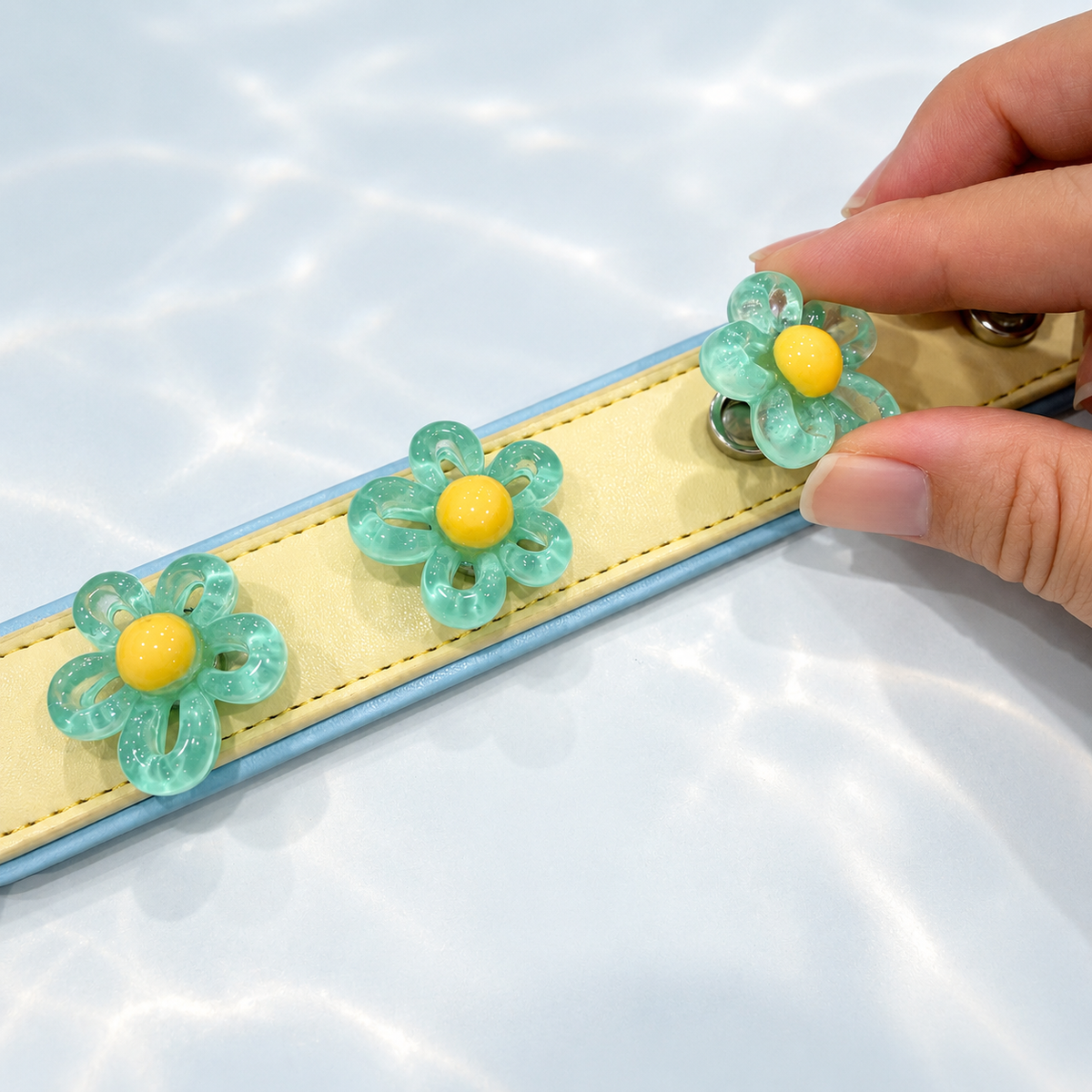 Jelly Flower Dog Collar Charms