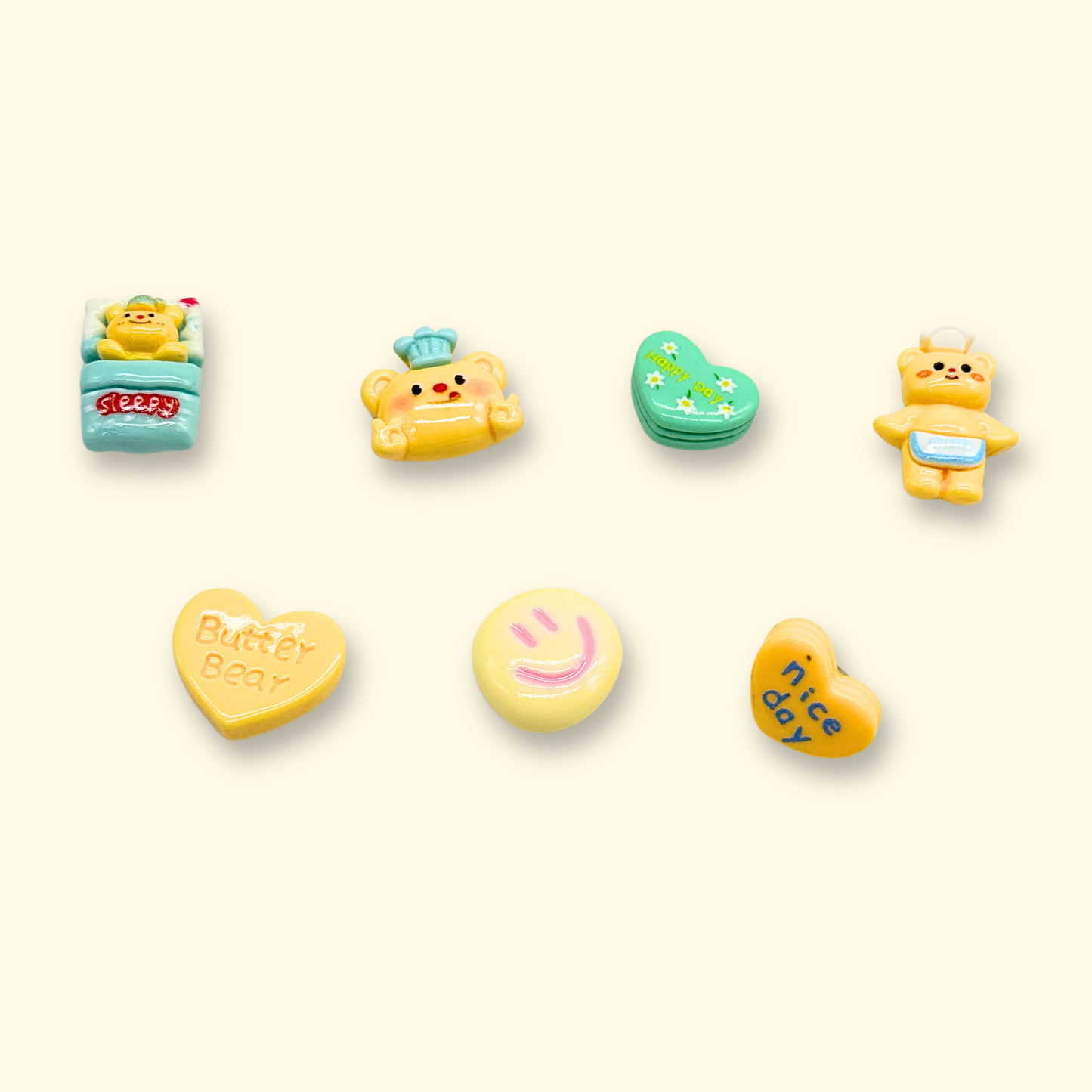Yellow Bear Dog Collar Charms