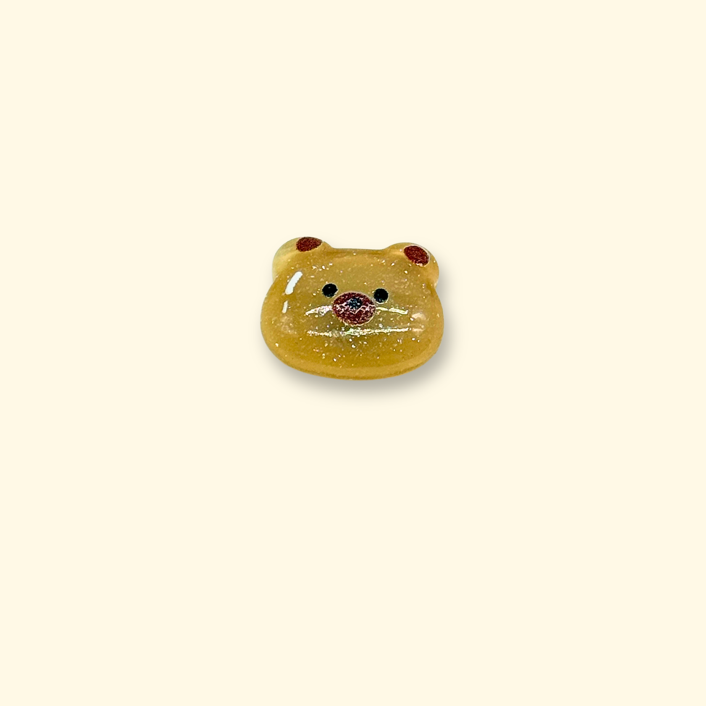 Cute bear head charm for pet collars, adding a touch of sweetness to your pet's look