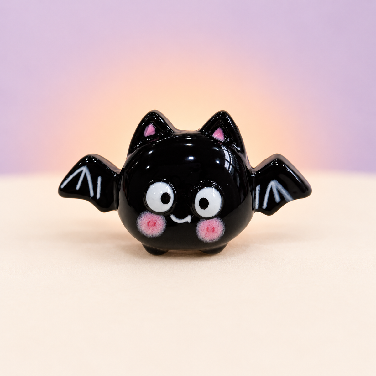 Dog Collar Charm
Cute black bat dog collar charm with playful eyes and wings for Halloween Petiria collars