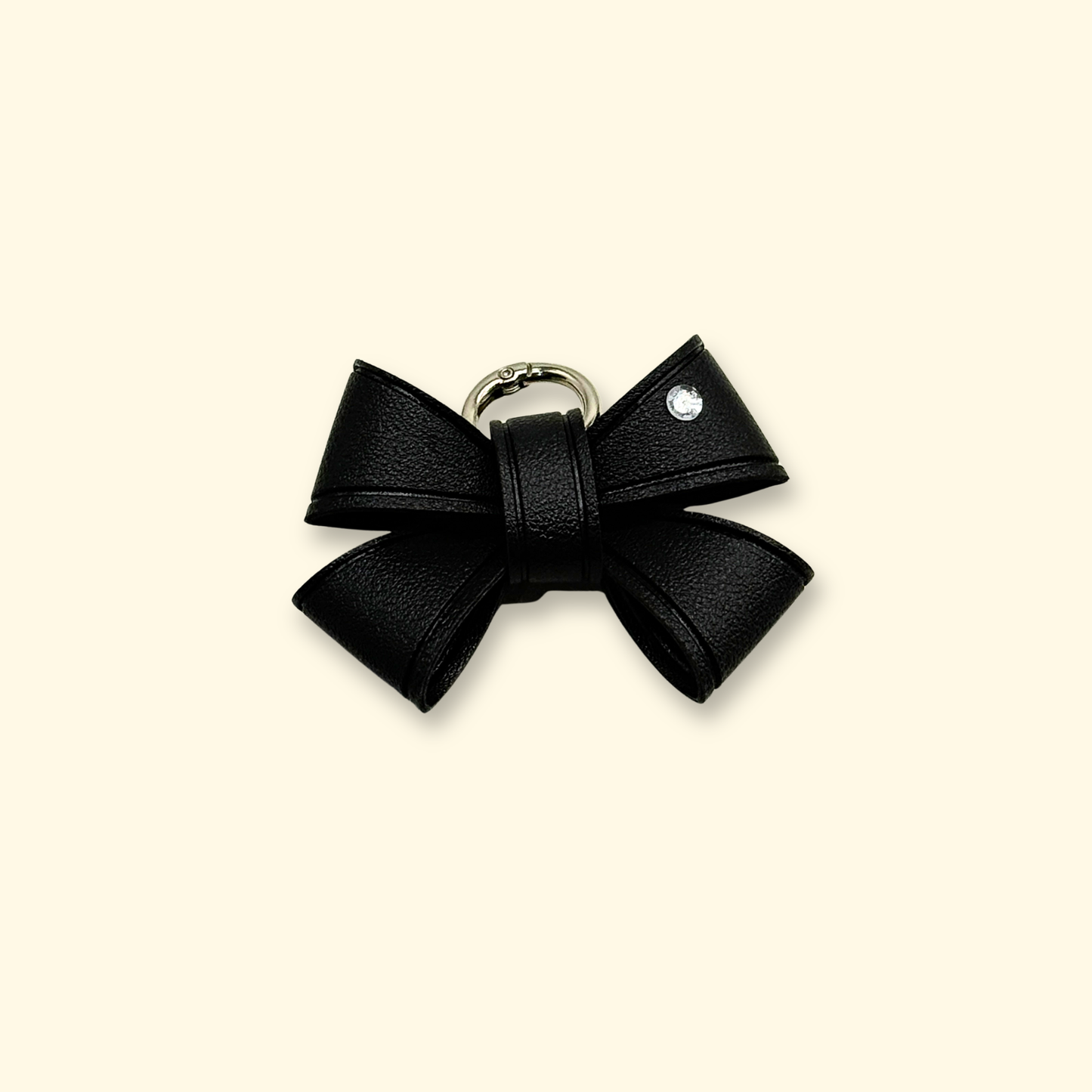 black removable bow charm for customizable dog collars