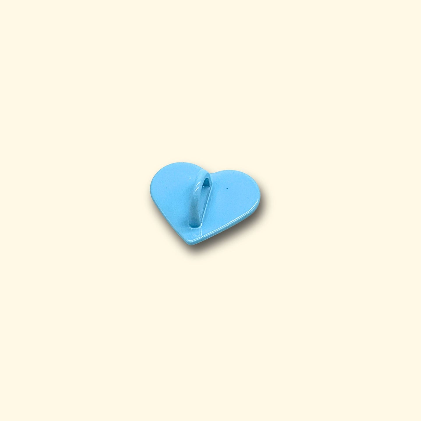 Blue heart-shaped DIY dog collar charm connector for charms, bells, and pet collar accessories
