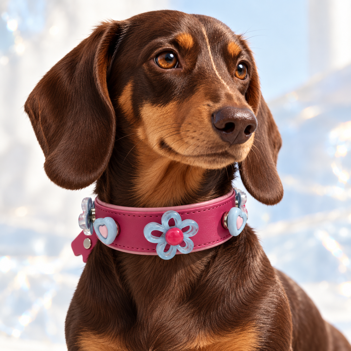 Jelly Flower Dog Collar Charms