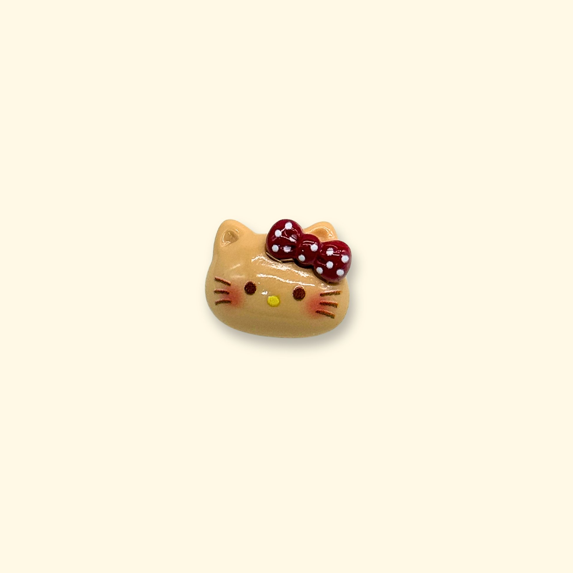 Cute Cat face dog collar charm with red bow for kawaii pet accessories