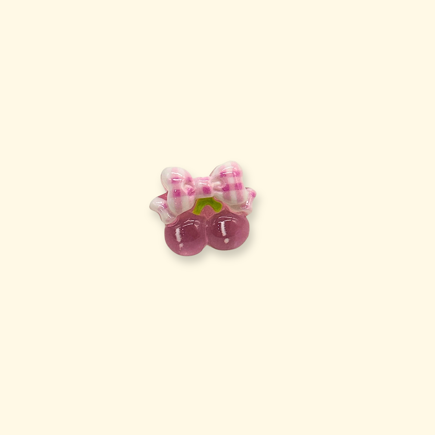 Cherry bow dog collar charm snap-on accessory for customizable pet collars US pet fashion