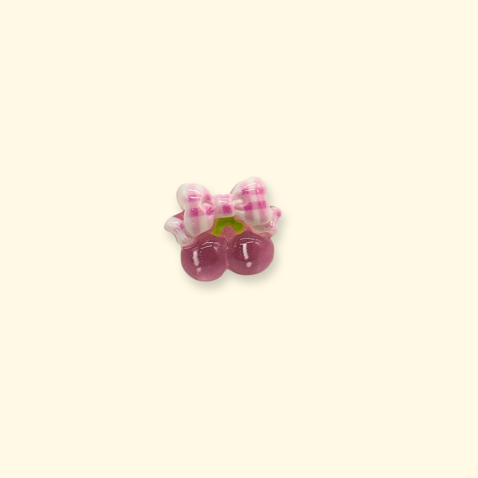 Cherry bow dog collar charm snap-on accessory for customizable pet collars US pet fashion