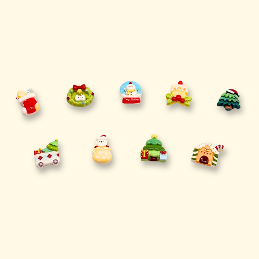 Beautiful Christmas pet collar charms with festive designs like Santa, Snowman, Christmas Tree, and more, adding holiday cheer to your pet.