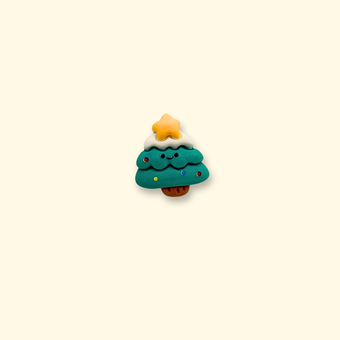 Cute Christmas tree pet collar charm with colorful ornaments