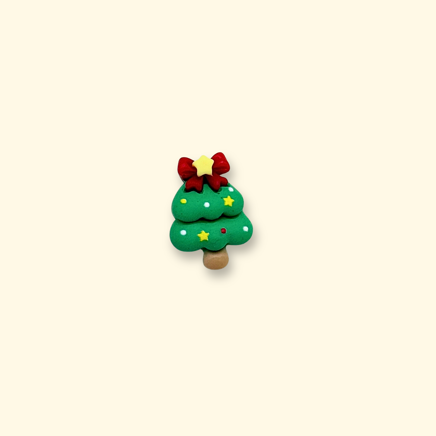 Adorable Christmas tree pet collar charm with star and bow details.