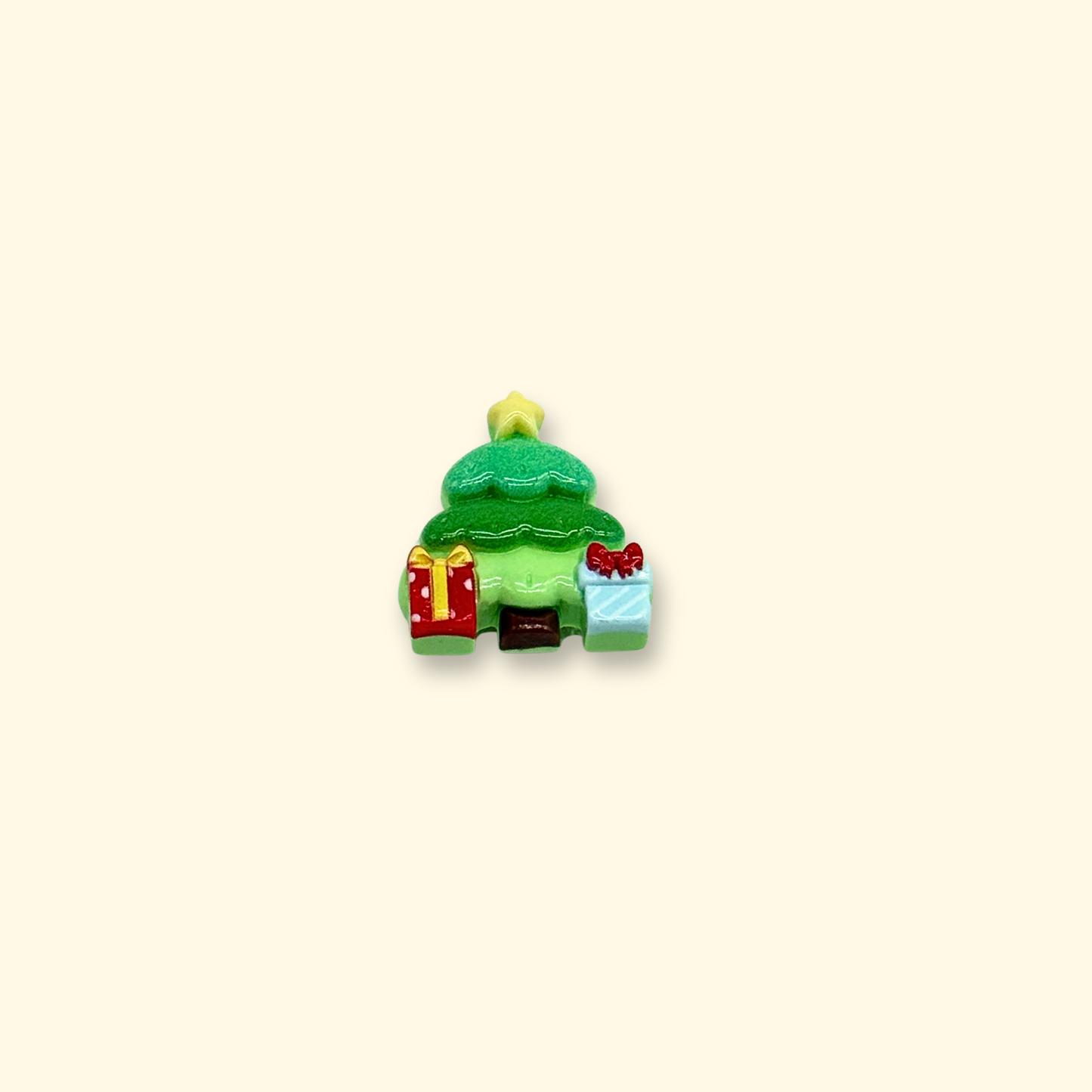 Cute Christmas tree pet collar charm with gifts, perfect for holiday dog collars.