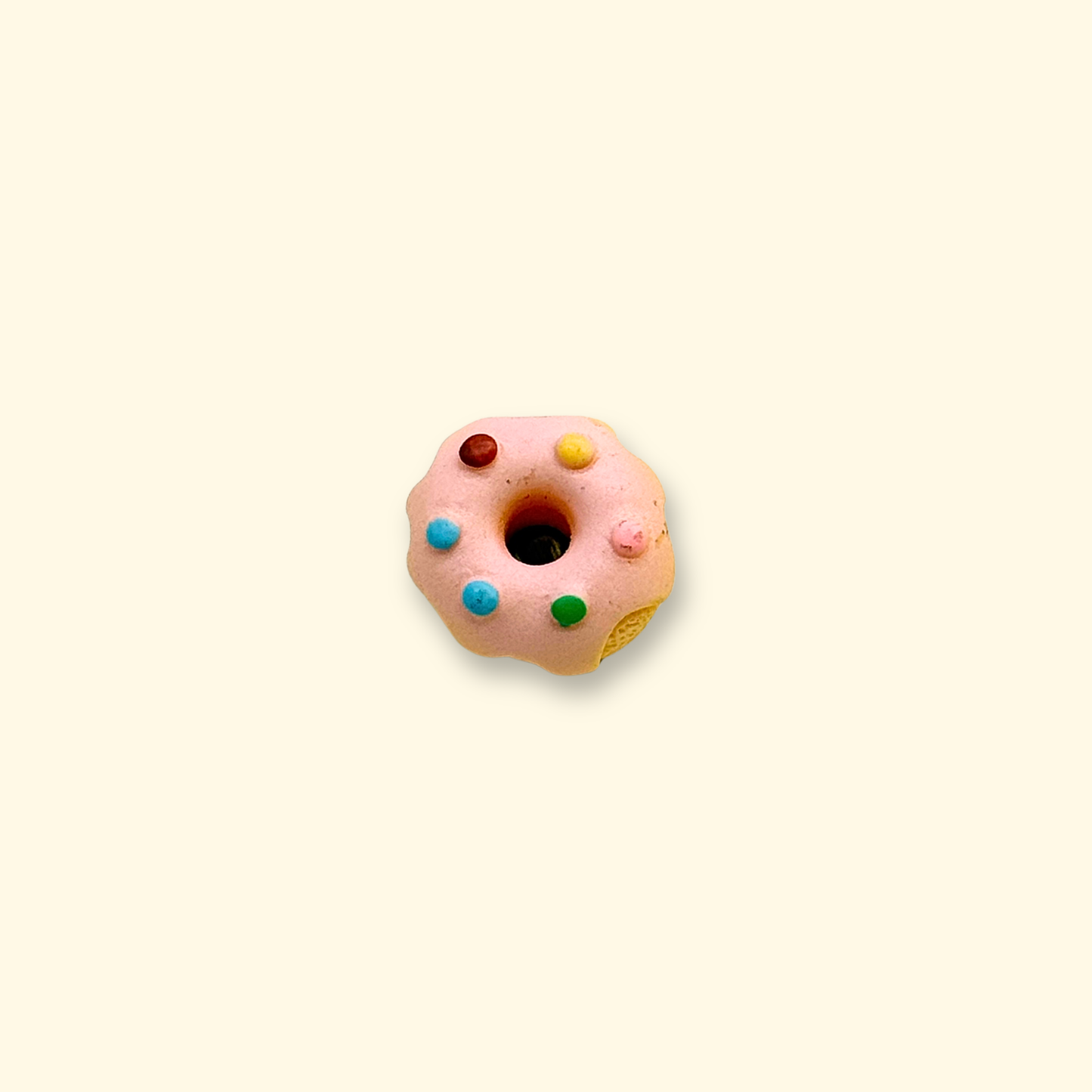 Colorful Frosted Donut Charm for Pet Collars, Vibrant Pet Accessory