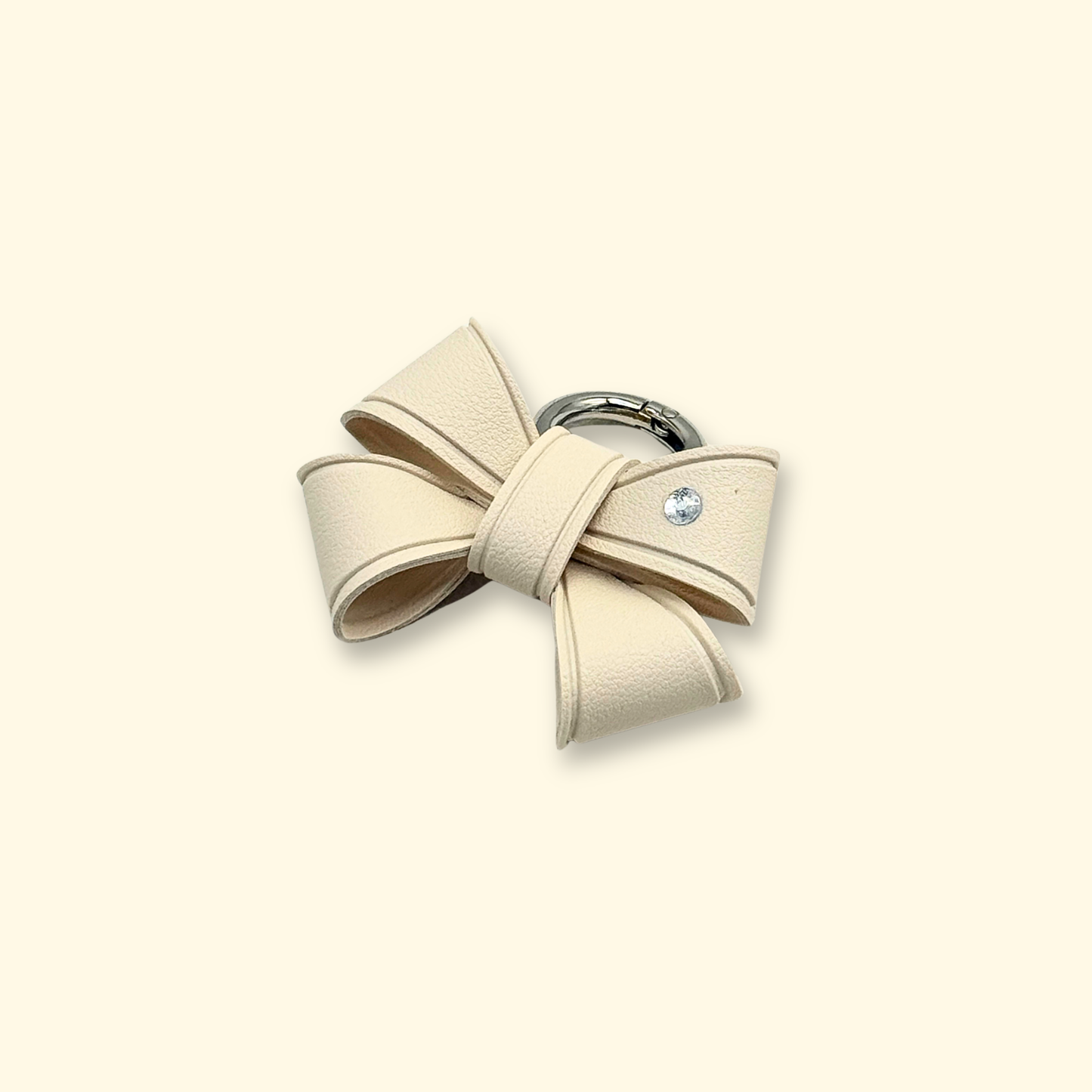 cream removable bow charm accessory for small dog collars