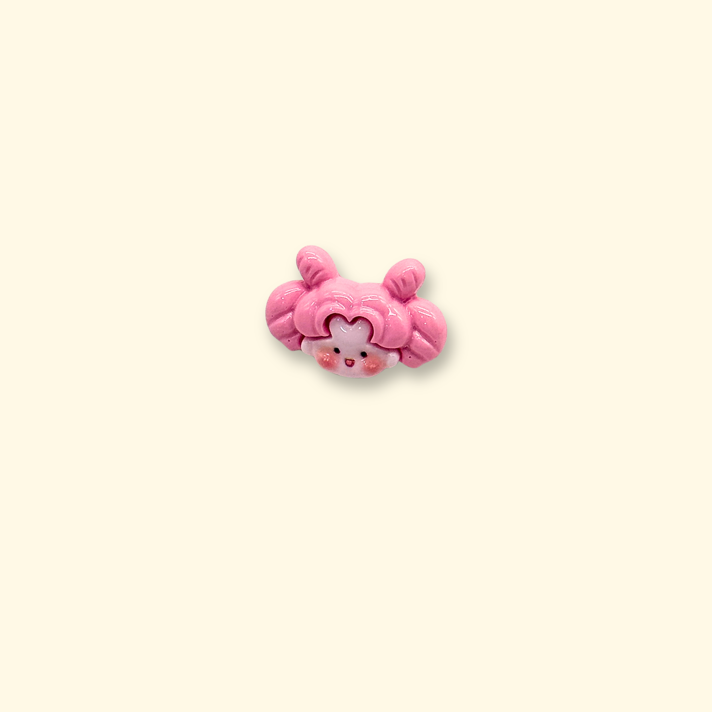 cute pink girl charm for kawaii dog and cat collars