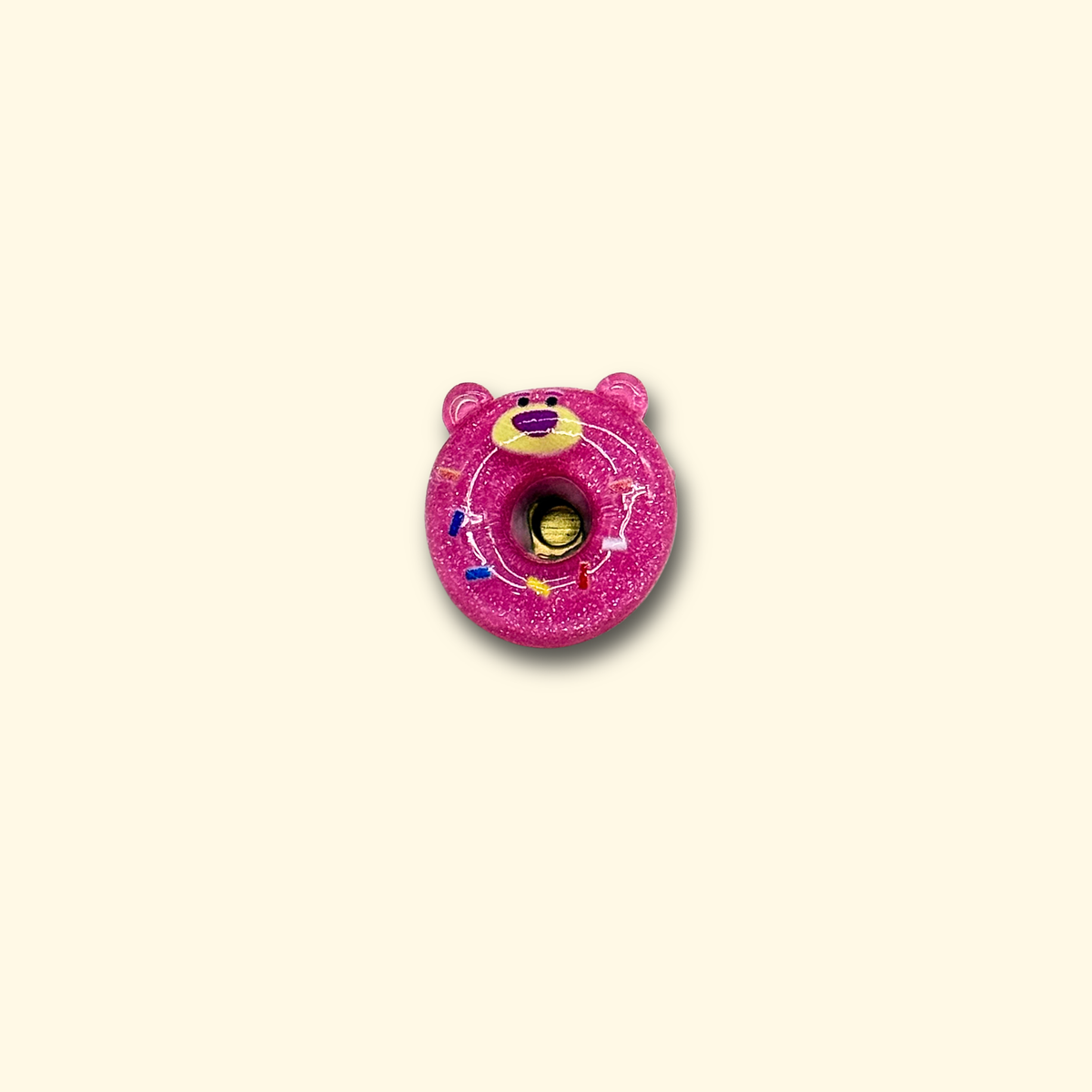 Donut Strawberry Bear Charm for Pet Collars with a Sweet and Playful Look