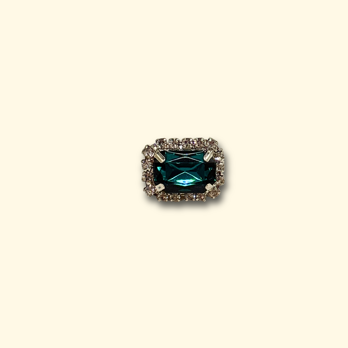 Emerald Whisper Pet Charm - Elegant green diamond charm to complement pet style