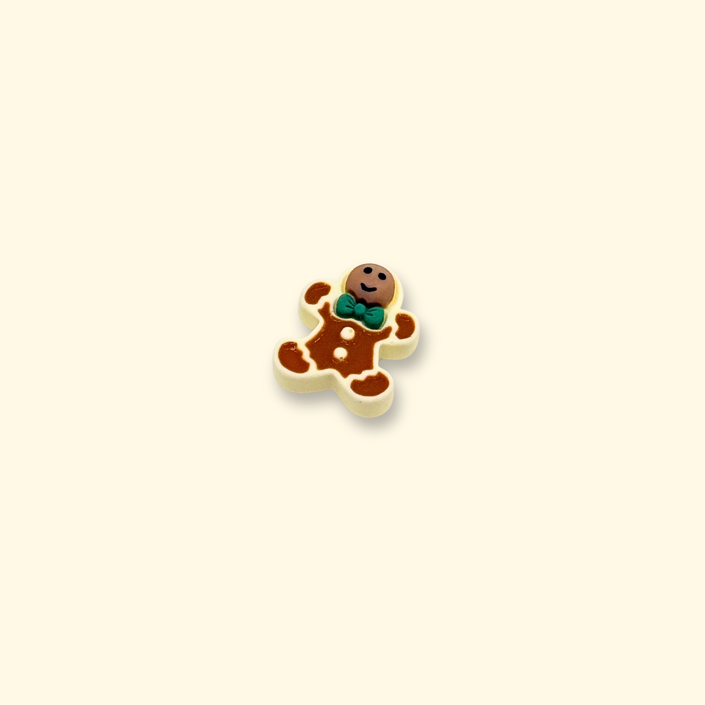 Gingerbread man pet collar charm for Christmas season