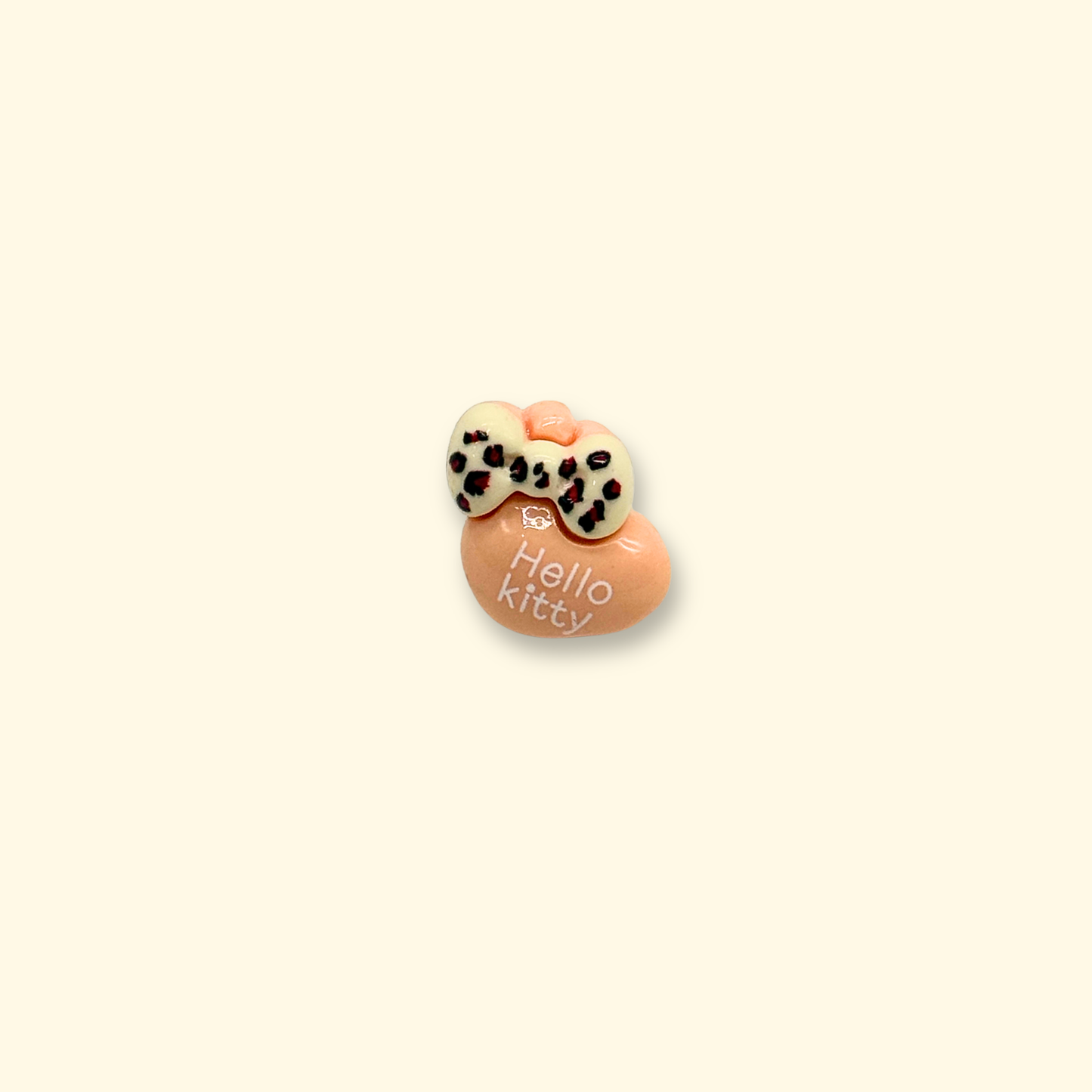 Leopard bow hello pet charm for aesthetic dog collar accessories