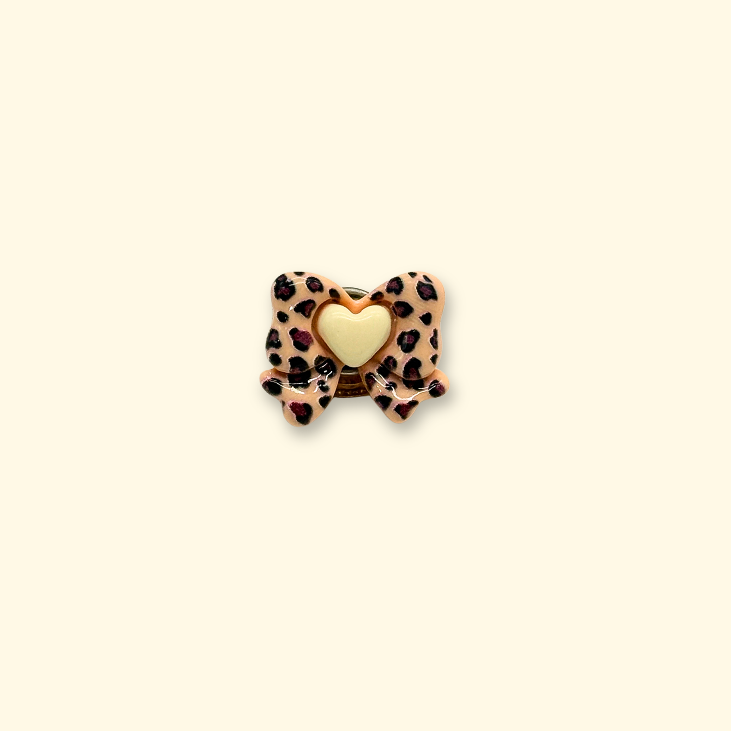 Leopard bow pet collar charm for stylish dog and cat collar customization