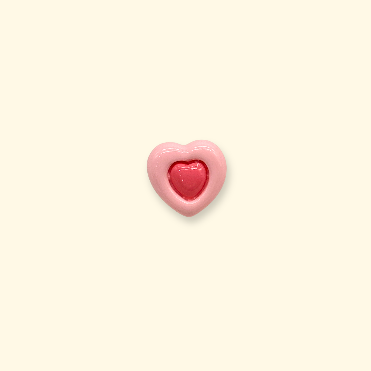 Pink heart snap-on dog collar charm, lightweight aesthetic pet accessory for cute daily dog collar styling