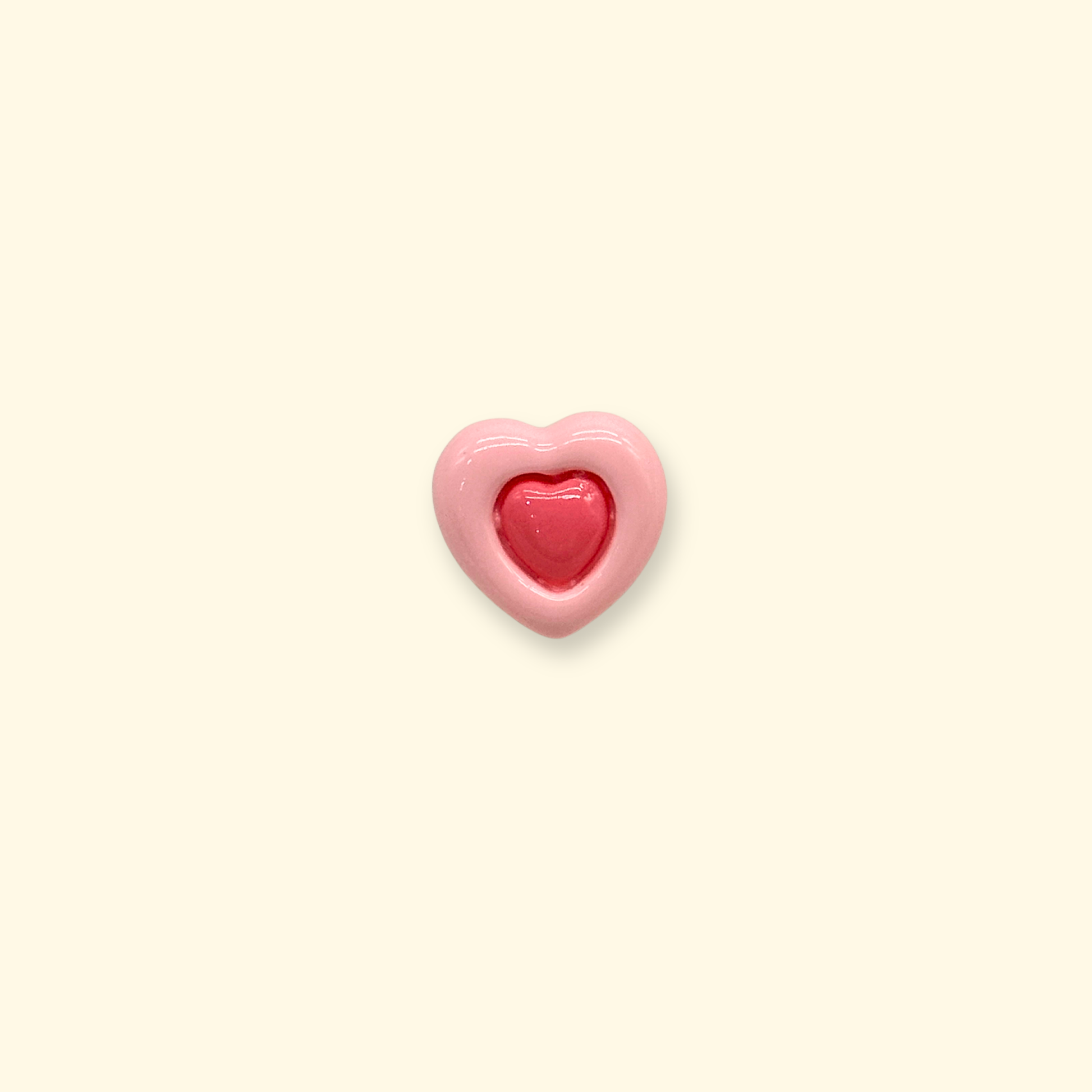 Pink heart snap-on dog collar charm, lightweight aesthetic pet accessory for cute daily dog collar styling