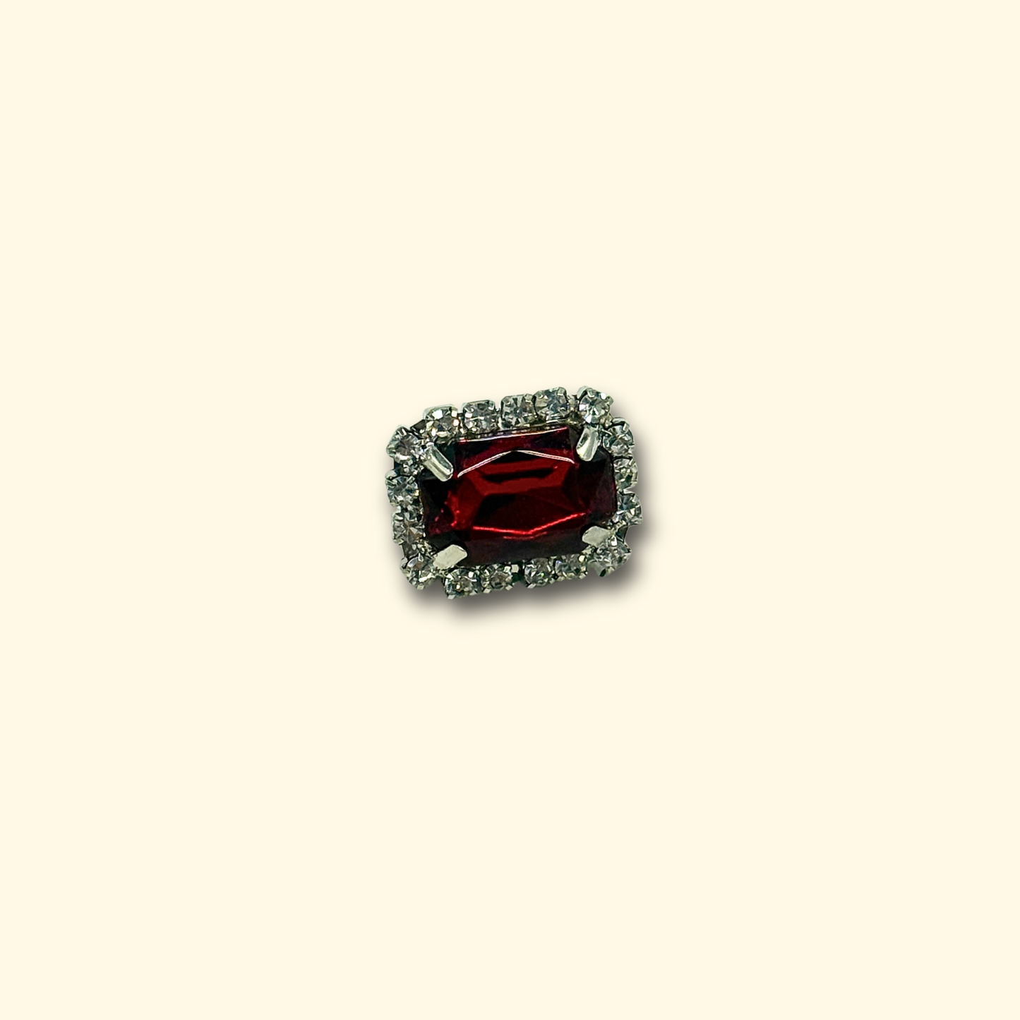 Ruby Glow Pet Charm - Shiny red diamond charm for pet accessories