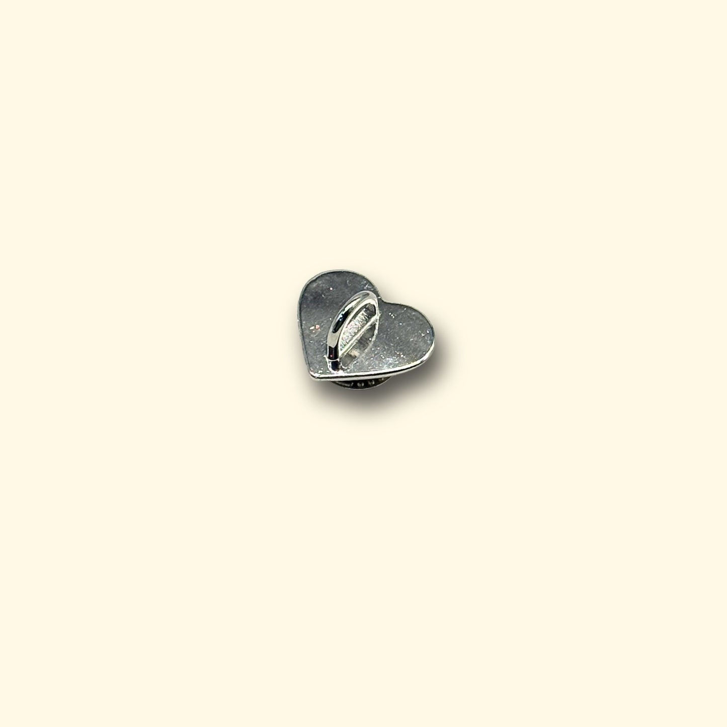 Silver heart-shaped pet collar charm connector for DIY dog collar accessories and charm attachments
