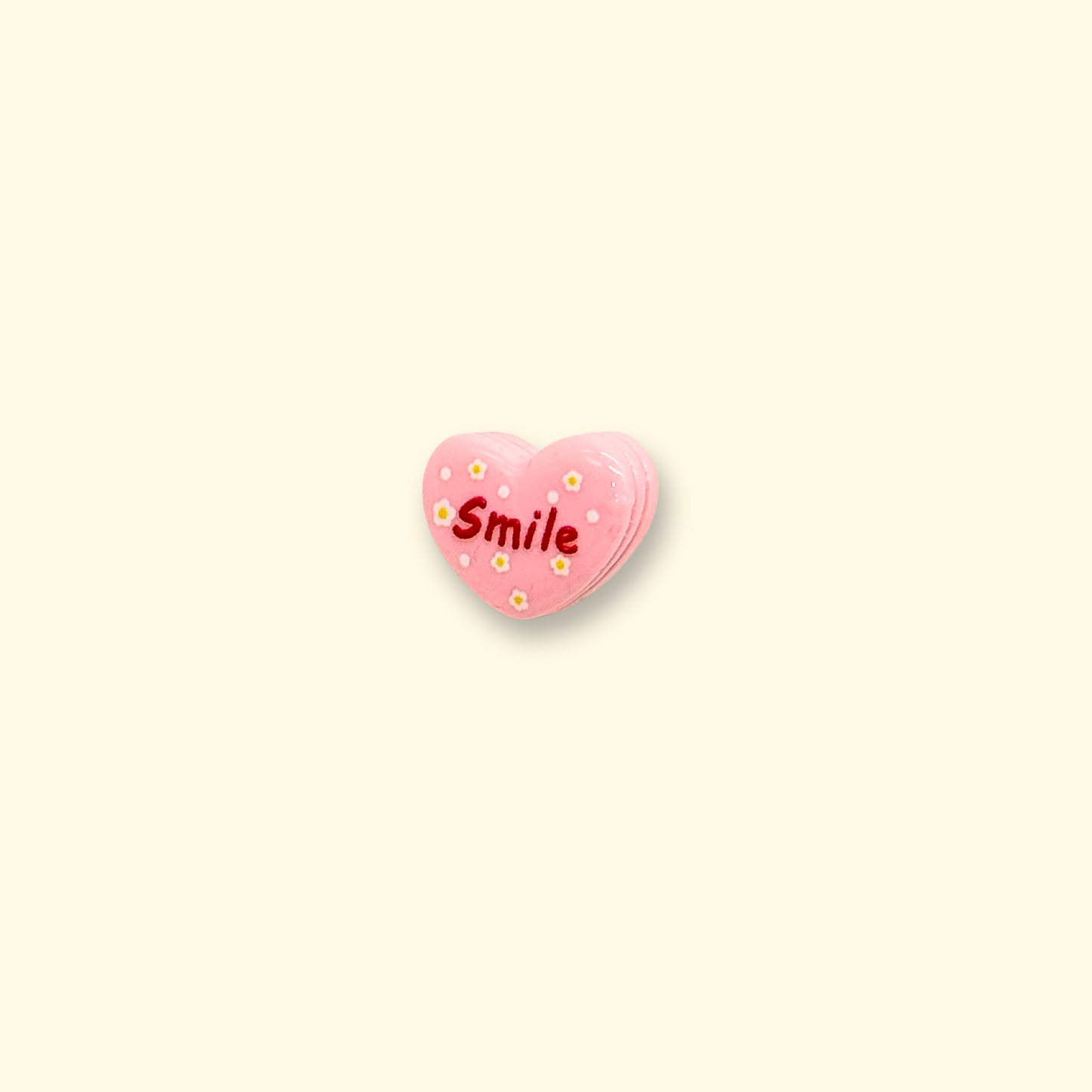 Cute smiling heart charm for pet collars, adding love and joy to your pet's everyday look