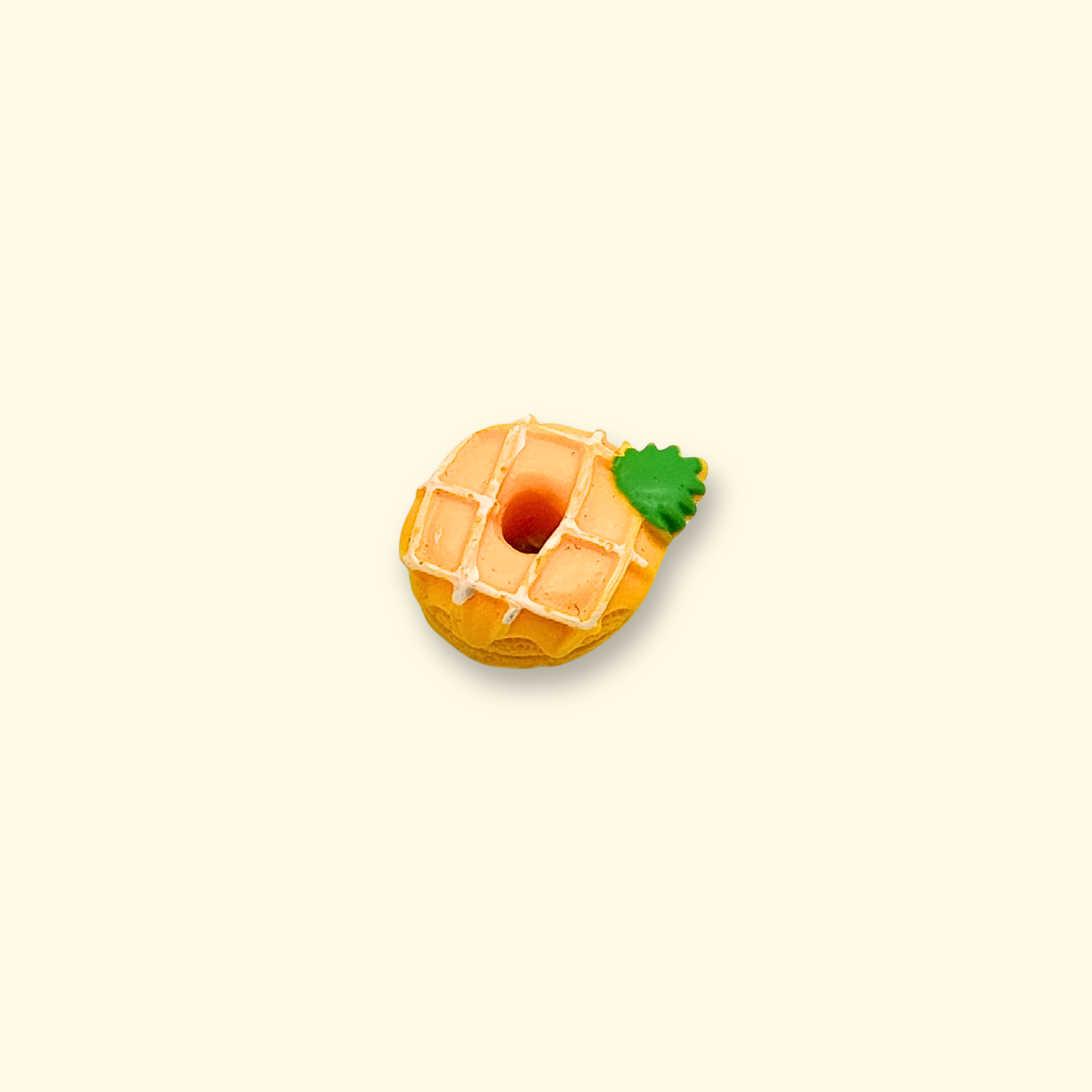 Tangy Pineapple Donut Charm for Dogs, Fun Pet Collar Charm