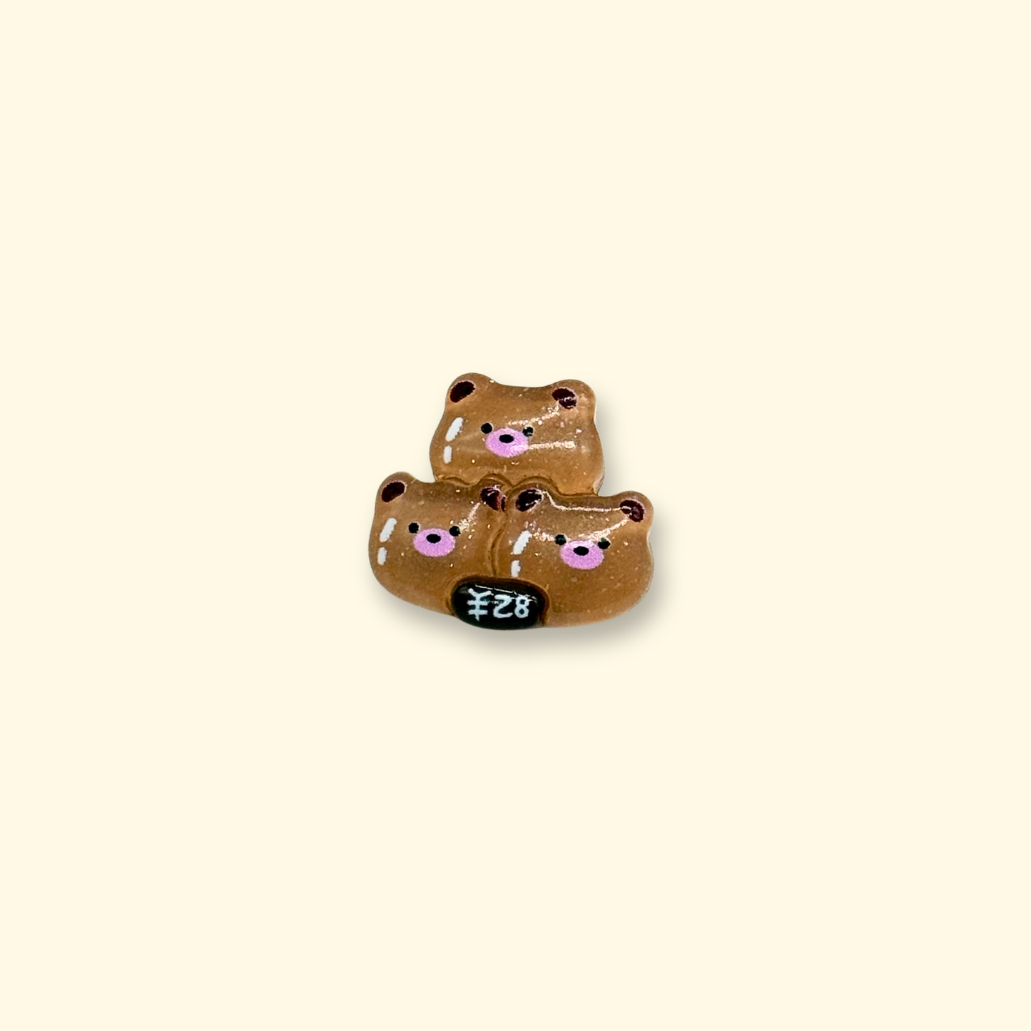 Cute triple bear charm for pet collars, a charming addition to your pet's accessory collection