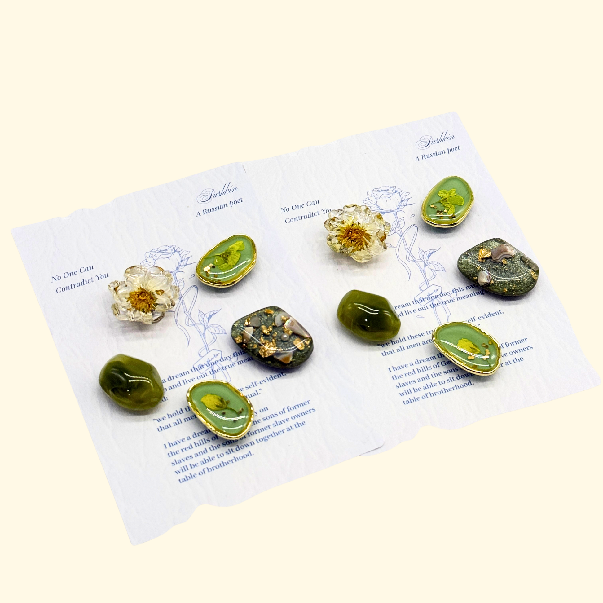 Vintage Floral Geometric Charms featuring delicate flower and geometric design, perfect for customizing your pet's collar