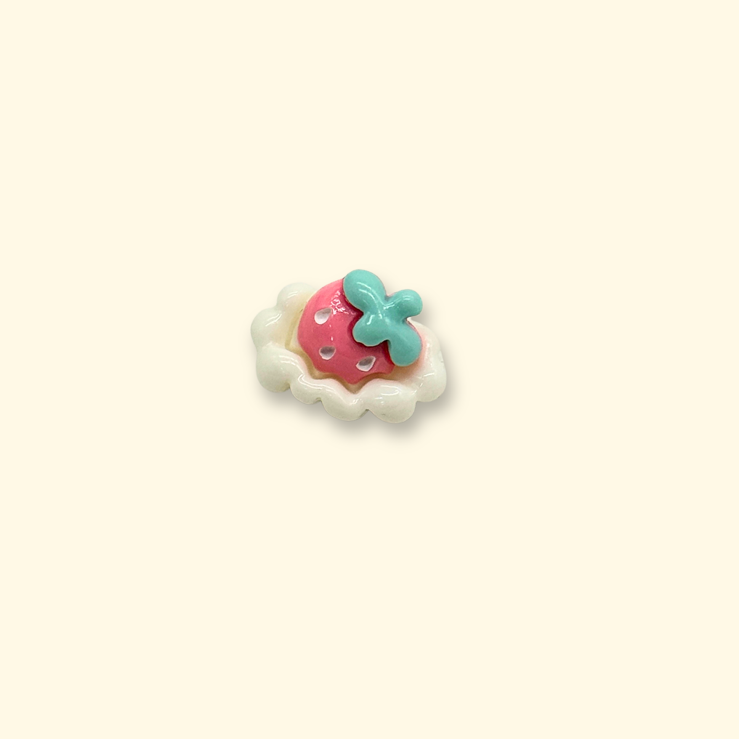 kawaii strawberry dessert charm for interchangeable dog collars
